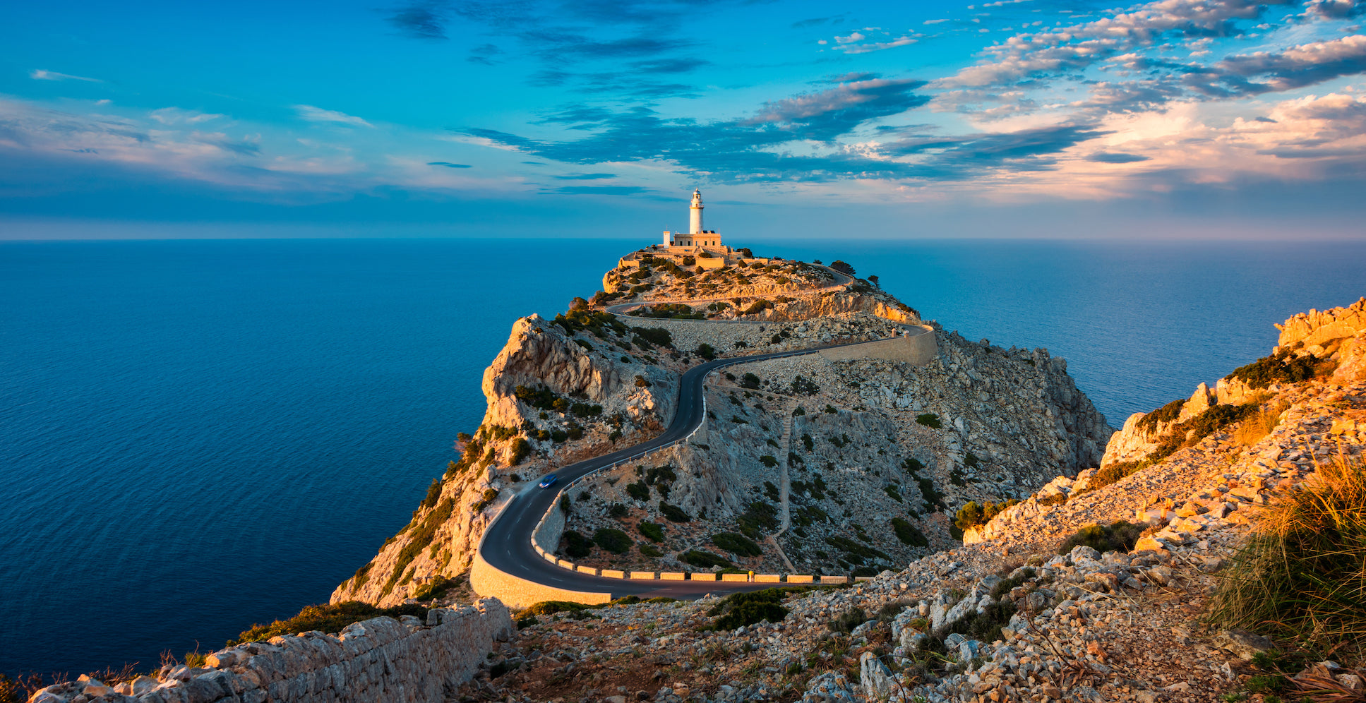 The road to Formentor lighthouse in Mallorca, Spain