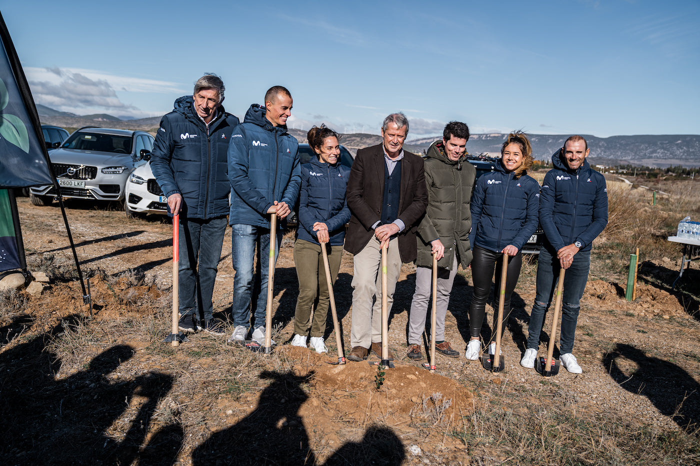 Movistar Team contribuye a reforestar Sangüesa con 1.000 árboles