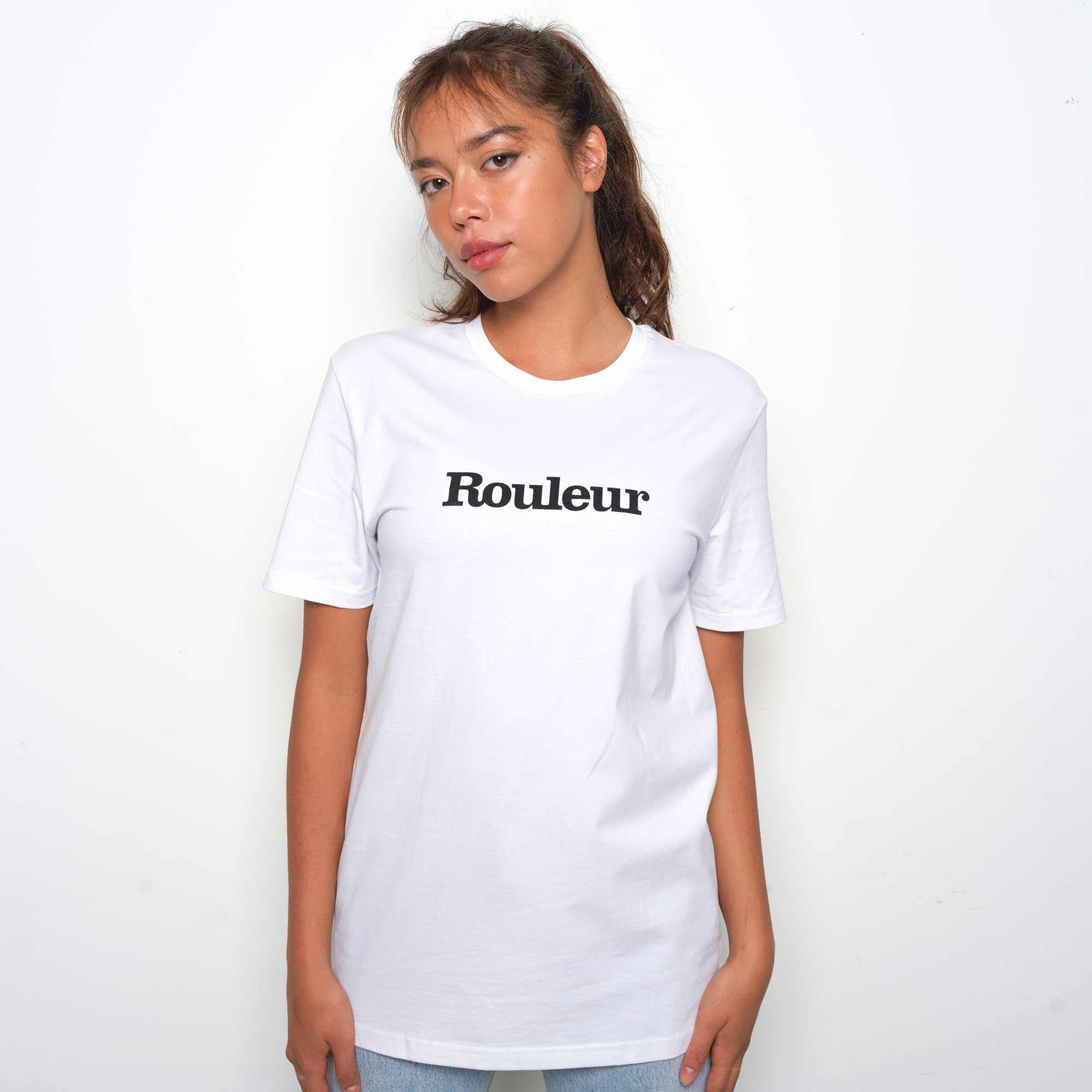 Rouleur Logo Organic Unisex T-Shirt – White - Rouleur